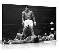 Muhammad Ali Canvas Knock Out Art Print Framed Picture Large 20x30 Inches A1 by Panther Print