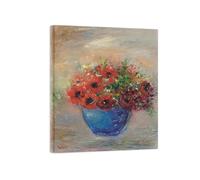 MUHJDYC Célèbre Peinture Tableau Decoration Murale Salon Chambre-Impression sur Toile Reproduction(anémones) 60x70cm Toile Tendue