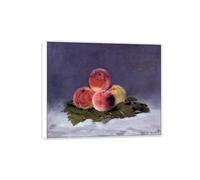 MUHJDYC Édouard Manet Célèbre D'art Mural Tableau Impression sur Toile-Blanc Cadre Image Décoration Salon-Reproduction(Pêches) 50x60cm