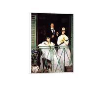 MUHJDYC Édouard Manet Célèbre D'art Mural Tableau Impression sur Toile-Blanc Cadre Image Décoration Salon-Reproduction(balcon) 60x85cm