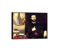 MUHJDYC Édouard Manet Célèbre D'art Mural Tableau Impression sur Toile-Noir Cadre Image Décoration Salon-Reproduction(Portrait d'homme) 20x25cm
