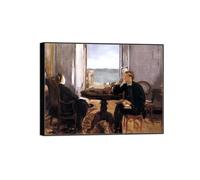 MUHJDYC Édouard Manet Célèbre D'art Mural Tableau Impression sur Toile-Noir Cadre Image Décoration Salon-Reproduction(intérieur) 50x65cm