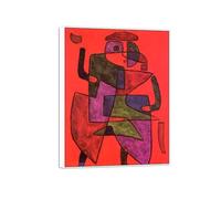 MUHJDYC Paul Klee Célèbre D'art Tableau Reproduction-Cadre Blanc Impressions sur Toile Decoration Murale Salon-Arrivée du marié 40x50cm-16x19in