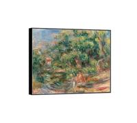 MUHJDYC Pierre-Auguste Renoir Célèbre D'art Tableau-Noir Cadre Impressions sur Toile Reproduction-Mural Décoration Salon(Blanchisseuse 2) 60x70cm