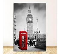 Muholin Cabine téléphonique City Umbrella,affiches et impressions nordiques,tableaux muraux pour salon,art mural,peinture sur toile,Londres 50x70cm sans cadre