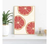 Muholin Dessin animé drôle cuisine nourriture fruits banane noix de coco mur art affiche photos club bar boutique restaurant décor toile peinture 30x40cm sans cadre