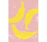 Muholin Dessin animé drôle cuisine nourriture fruits banane noix de coco mur art affiche photos club bar boutique restaurant décor toile peinture 50x70cm sans cadre