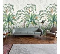Muholin Fresque murale rétro européenne peinte à la main représentant une forêt tropicale pastorale,idéale pour une chambre,un salon,un mur TV ou un canapé. Décoration intérieure 450cm(W)×300cm(H)