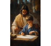 Muholin Le voyage de retour Jésus enfants portrait affiches impression toile peinture rétro Christ foi art mur photos maison religion décor 40x50cm sans cadre