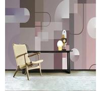 Muholin Papier peint mural personnalisé à motif géométrique abstrait, idéal pour décorer un canapé, un mur TV ou un salon. 200cm(W)×140cm(H)