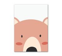 Muholin Tableau sur toile imprimé représentant un cerf,un renard,un ours,un lapin et un hérisson,sur le thème de la forêt,pour la chambre d'enfant. Affiche nordique pour chambre 60x90cm sans cadre
