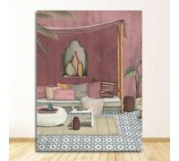 Muholin Tableaux sur toile pour la décoration murale du salon : Maroc,guépard,lama,léopard,jungle,affiches et impressions d'art nordique 50x70cm sans cadre