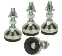 MUHOUZHINANG Pieds réglables robustes, base de 5 cm de diamètre, pieds de nivellement réglables, filetage M12, capacité de 599,7 kg, niveleurs de pieds de meubles, avec inserts filetés (D50 x M12 x