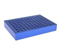 MUHWA Bloc de refroidissement 96 puits en aluminium pour micro-tubes PCR de 0,2 ml, 8 x 12, bleu, lot de 1