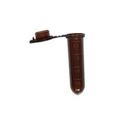 MUHWA Lot de 500 tubes à microcentrifugeuse gradués avec bouchon à clipser - Flacon rond pour laboratoire (Ambre) marron