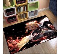 MUICIN Chambre d'enfants 3D Demon Slayer Salon Tapis, Chambre Lit Tapis, Lavable Home Decor Tapis Salon Chambre d'enfants.,100 * 160cm
