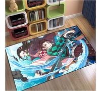 MUICIN Chambre d'enfants 3D Demon Slayer Salon Tapis, Chambre Lit Tapis, Lavable Home Decor Tapis Salon Chambre d'enfants.,60 * 90cm