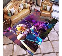 MUICIN Légende imprimée en 3D du Tapis de Motif Zelda, Tapis rectangulaire de Chambre à Coucher de Salon, décor de Chambre d'enfants.,60 * 90cm
