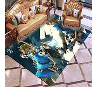 MUICIN Légende imprimée en 3D du Tapis de Motif Zelda, Tapis rectangulaire de Chambre à Coucher de Salon, décor de Chambre d'enfants.,80 * 120cm