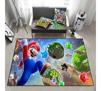 MUICIN Tapis de Chambre à Coucher pour Enfants Intérieur Mario Anime Tapis de Sol Chambre pour Enfants Non Slip Cartoon Princess Carpet Non Slip Mat.,60 * 90cm