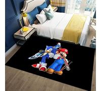 MUICIN Tapis, Tapis de Sol Mario imprimé en 3D, Tapis de Chambre Confortables, Salon, décor de Chambre d'enfants.,50 * 80cm