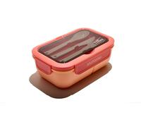 Muitomas, Lunch Box 1100 ml, porte-repas avec couverts et trois compartiments intérieurs, boîte à lunch hermétique pour aliments, boîte à lunch micro-ondes, lave-vaisselle et congélateur, couleur