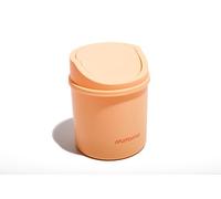 Muitomas, Panier de bureau Mini avec porte ouverte et couvercle amovible, compact pour bureau et bureau, 130 x 130 x 170 mm, couleur Peach Fuzz