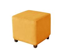 Muiuou Housse de Pouf en Velours Extensible, Protection Lavable pour Repose-Pieds Carré ou Cube, Couverture Antipoussière pour Ottoman et Coffre de Rangement (Moyen,Style 12)