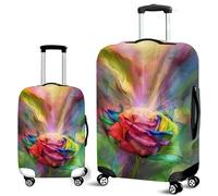 Muiuou Housse de Protection Valise Élastique,3D Print Couverture de Bagages, Protéger des Rayures et Taches Protege Valise de Voyage Soute pour 18-32 Pouces Valise (M(22-24 Pouce),Style 1)