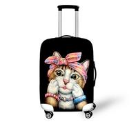 Muiuou Housse de Valise Elastique,3D Print Protection Couverture de Bagages Réutilisable Lavable Anti-Rayures,Anti-Poussière Voyage Housse pour 18-32 Pouces Valise (M(22-24 Pouce),Style 2)