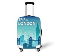 Muiuou Housse Valise, 3D La Ville Imprimé Housse de Valise, Housse de Protection pour Bagages Luggage Cover en Spandex,Élastique Lavable Housse Protection Valise (XL(30-32 Pouce),La Ville 6)