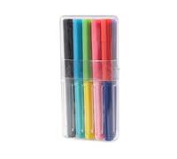MUJI 無印良品 Lot de 10 marqueurs à double pointe avec 20 couleurs, encre à base d'eau, design à corps hexagonal