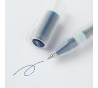 MUJI 無印良品 Lot de 10 stylos à encre gel, pointe fine de 0,38 mm, polypropylène, bleu marine