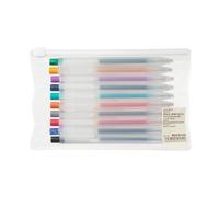 MUJI 無印良品 Lot de 10 stylos à encre gel rétractables lisses, pointe fine de 0,5 mm, fabriqués au Japon
