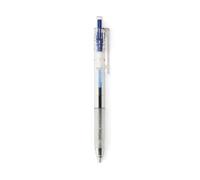 MUJI 無印良品 Stylo à bille en polycarbonate, 0,7 mm, poignée en caoutchouc, fabriqué au Japon (bleu)