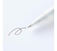 MUJI 無印良品 Stylo à encre gel rétractable, pointe fine de 0,5 mm, écriture lisse, corps transparent (marron, 0,5 mm)
