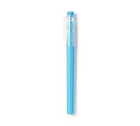 MUJI 無印良品 Stylo à pointe fine effaçable, encre marron à base d'eau de 0,5 mm, lot unique avec capuchon gomme (bleu clair)