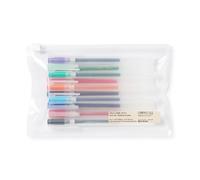 MUJI 無印良品 Stylos à Bille à Encre Gel Multicolores, Pointe de 0,38 mm, Lot de 10 avec Caps