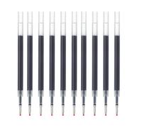 MUJI Lot de 10 recharges pour stylo à bille à encre gel, pointe fine de 0,5 mm, compatibles avec les stylos rétractables et à capuchon (bleu)