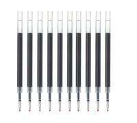 MUJI Lot de 10 recharges pour stylo à bille à encre gel, pointe fine de 0,5 mm, compatibles avec les stylos rétractables et à capuchon (bleu marine)