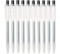 Muji Lot de 10 Stylos à Bille à Encre Gel Lisse, Type Knock, Taille de Pointe 0,5 mm, blue 4550182902273 full