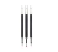 MUJI Lot de 3 recharges pour stylo à bille à encre gel lisse, pointe fine de 0,5 mm, fabriquées au Japon (noir)
