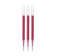MUJI Lot de 3 recharges pour stylo à bille à encre gel lisse, pointe fine de 0,5 mm, fabriquées au Japon (violet rouge)
