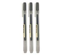 Muji Lot de 3 stylos à bille à encre gel, noir, 0,5 mm (Import Japon)