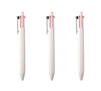 Muji Lot de 3 stylos à bille hexagonaux, 6 couleurs par stylo, pointe moyenne 0,7 mm