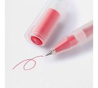 MUJI Lot de 3 stylos à encre gel (rouge, 0,38 mm)