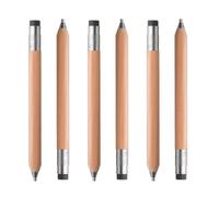 Muji Lot de 6 porte-mines en bois, mine HB de 2 mm, corps en bois naturel