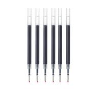 Muji Lot de 6 recharges pour stylo à bille à encre gel lisse, pointe fine de 0,5 mm, compatibles avec le type Knock et le corps des stylos à encre gel (bleu)
