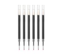 Muji Lot de 6 recharges pour stylo à bille à encre gel lisse, pointe fine de 0,5 mm, compatibles avec le type Knock et le corps des stylos à encre gel (marron)