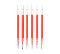 Muji Lot de 6 recharges pour stylo à bille à encre gel lisse, pointe fine de 0,5 mm, compatibles avec le type Knock et le corps des stylos à encre gel (orange)